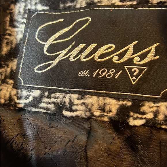 Guess Black and White Houndstooth Coat - Picture 4 of 15